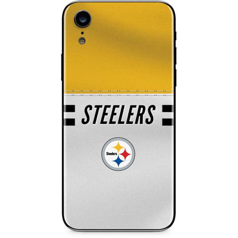 NFL Pittsburgh Steelers White Striped iPhone XR Skin