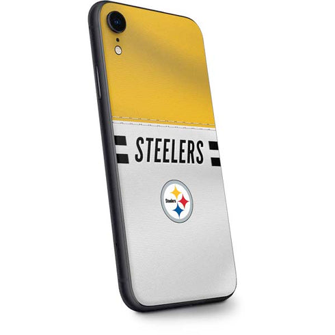 NFL Pittsburgh Steelers White Striped iPhone XR Skin