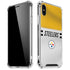 NFL Pittsburgh Steelers White Striped iPhone XS Max Clear Case