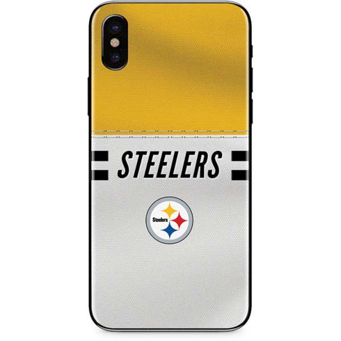 NFL Pittsburgh Steelers White Striped iPhone XS Skin