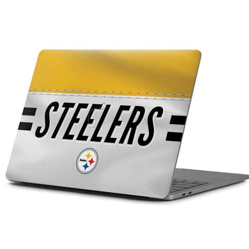 NFL Pittsburgh Steelers White Striped Apple MacBook Pro 13-inch Skin