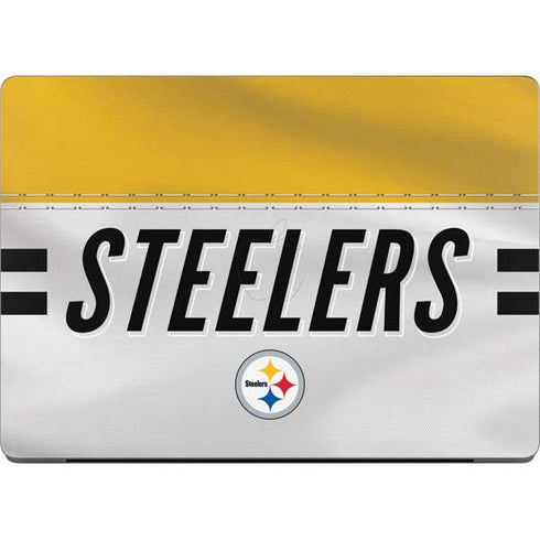 NFL Pittsburgh Steelers White Striped MacBook Pro 14in (2021-24) Skin