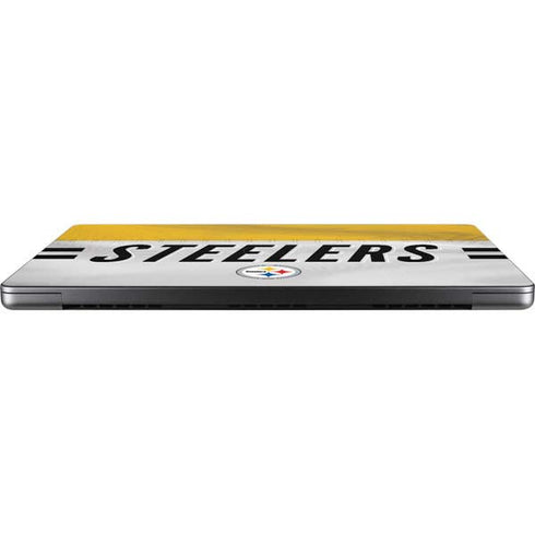NFL Pittsburgh Steelers White Striped MacBook Pro 14in (2021-24) Skin