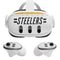 NFL Pittsburgh Steelers White Striped Meta Quest 3 Skin