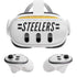 NFL Pittsburgh Steelers White Striped Meta Quest 3 Skin