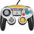 NFL Pittsburgh Steelers White Striped Nintendo GameCube Controller Skin
