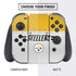 NFL Pittsburgh Steelers White Striped Nintendo Switch Bundle Skin