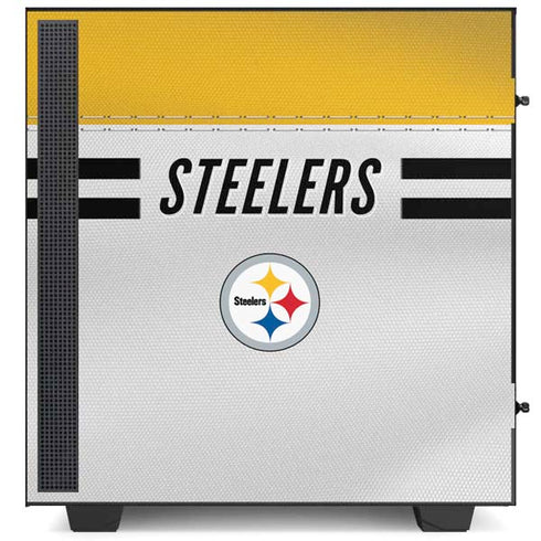 NFL Pittsburgh Steelers White Striped NZXT H510 Compact ATX Mid-Tower Case Skin