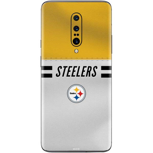 NFL Pittsburgh Steelers White Striped OnePlus 7 Pro Skin