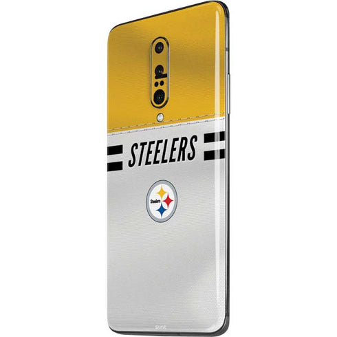 NFL Pittsburgh Steelers White Striped OnePlus 7 Pro Skin