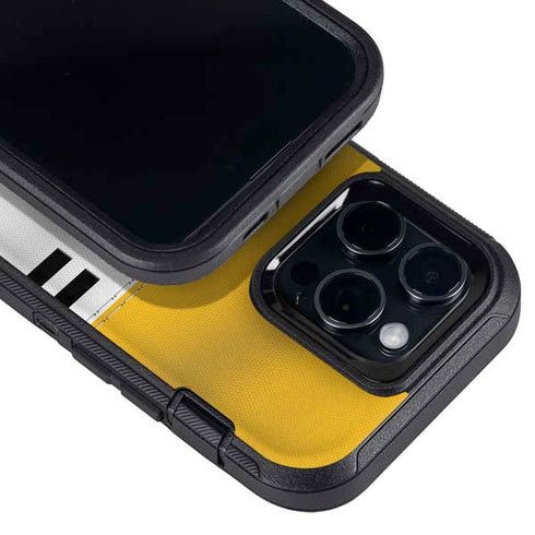 NFL Pittsburgh Steelers White Striped Otterbox Defender iPhone Skin