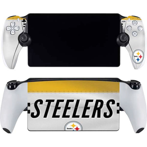NFL Pittsburgh Steelers White Striped PlayStation Portal Remote Player Skin
