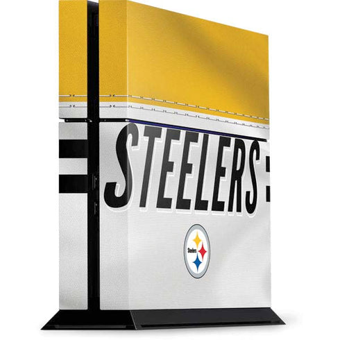 NFL Pittsburgh Steelers White Striped PS4 Console Skin