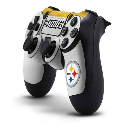 NFL Pittsburgh Steelers White Striped PS4 Controller Skin