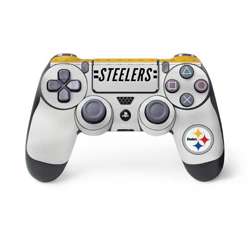 NFL Pittsburgh Steelers White Striped PS4 Controller Skin
