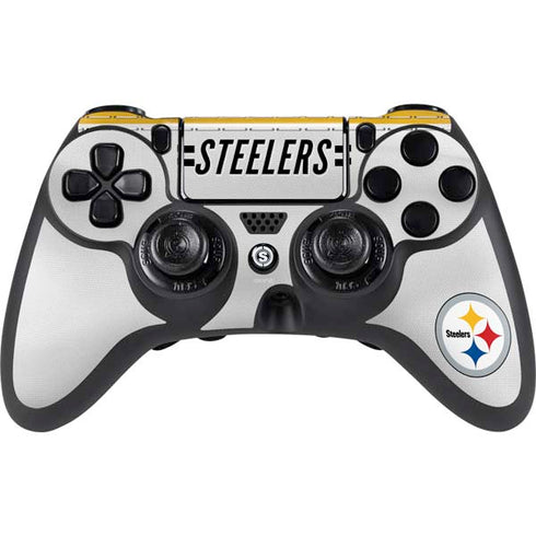 NFL Pittsburgh Steelers White Striped PS4/PC SCUF Impact Controller Skin