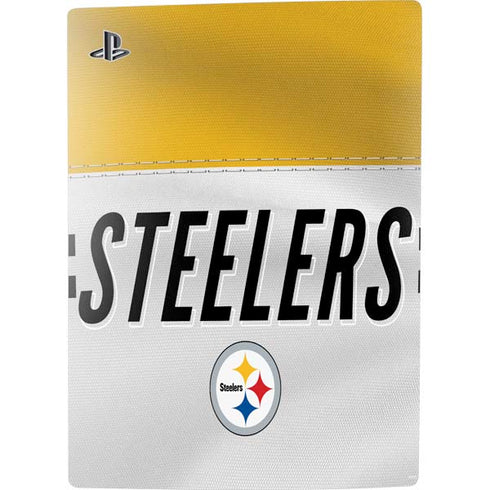 NFL Pittsburgh Steelers White Striped PS5 Console Skin