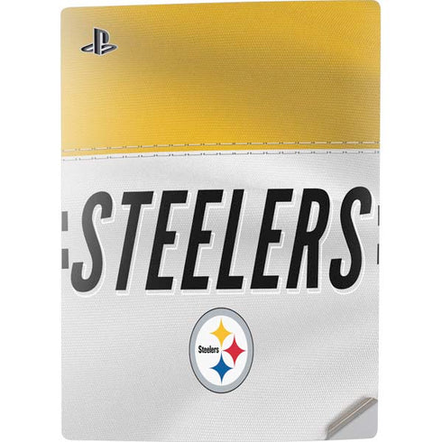 NFL Pittsburgh Steelers White Striped PS5 Digital Edition Console Skin