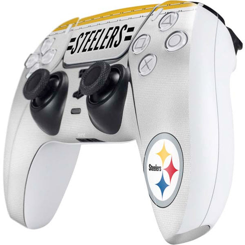NFL Pittsburgh Steelers White Striped PS5 Controller Skin