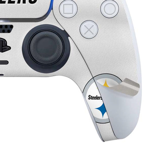 NFL Pittsburgh Steelers White Striped PS5 Slim Digital Edition Bundle Skin