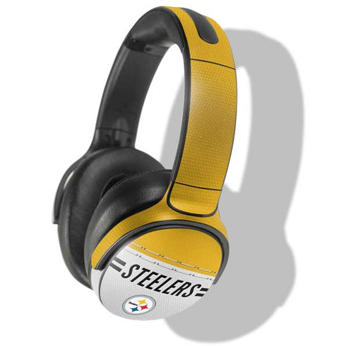 NFL Pittsburgh Steelers White Striped Skullcandy Venue Skin