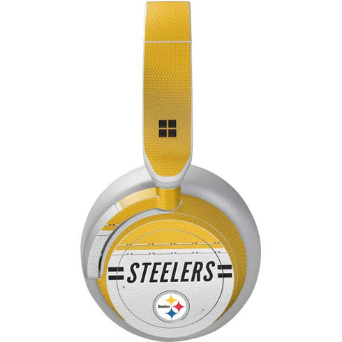 NFL Pittsburgh Steelers White Striped Surface Headphones Skin