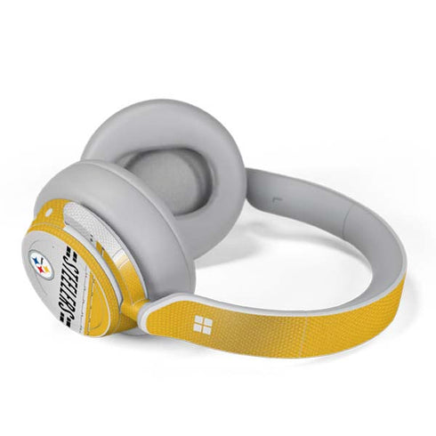 NFL Pittsburgh Steelers White Striped Surface Headphones Skin