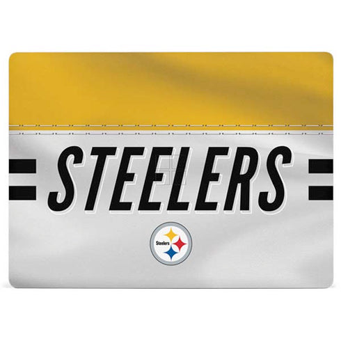 NFL Pittsburgh Steelers White Striped Surface Laptop 2 Skin