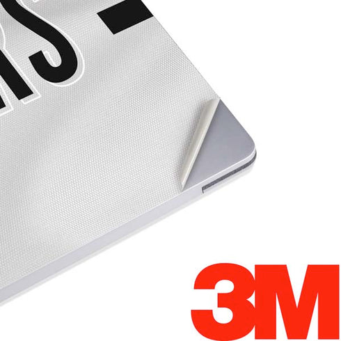 NFL Pittsburgh Steelers White Striped Surface Laptop 2 Skin