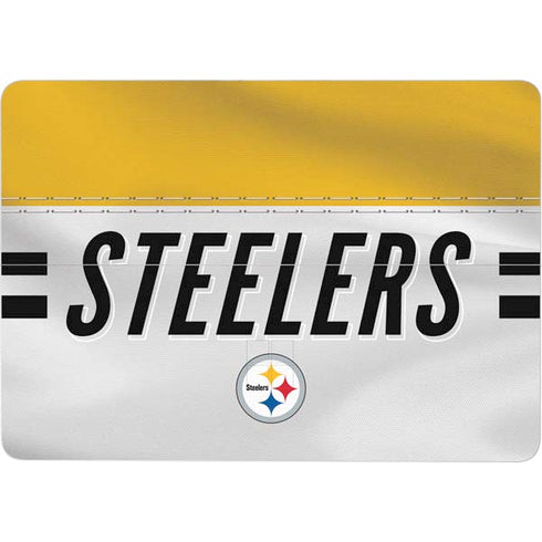 NFL Pittsburgh Steelers White Striped Surface Laptop Studio Skin