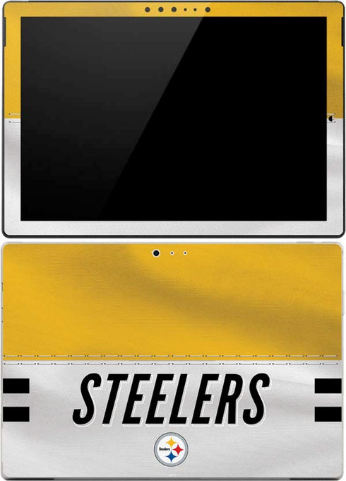NFL Pittsburgh Steelers White Striped Surface Pro 4 Skin