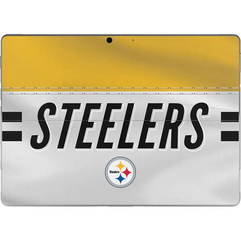 NFL Pittsburgh Steelers White Striped Surface Pro 9 Skin