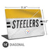 NFL Pittsburgh Steelers White Striped Universal Laptop 14in (11.4 x 8.2in) Skin