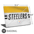 NFL Pittsburgh Steelers White Striped Universal Laptop 15in (12.2 x 8.8in) Skin