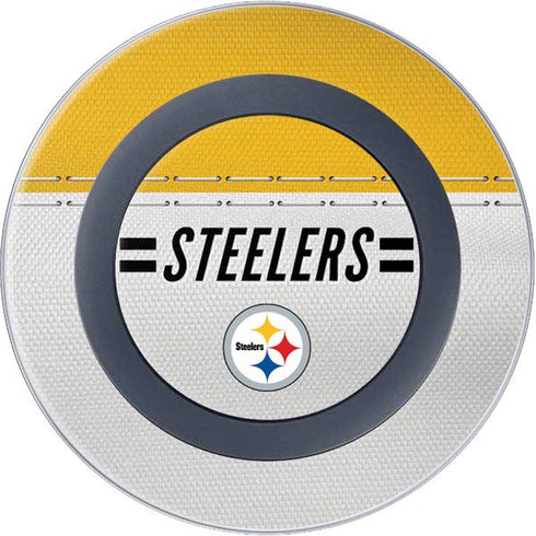NFL Pittsburgh Steelers White Striped Wireless Charger Skin