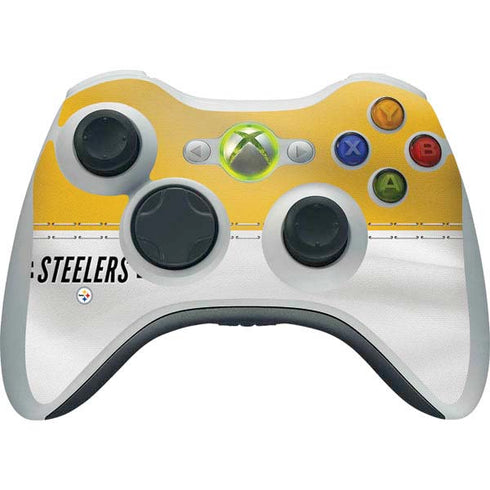 NFL Pittsburgh Steelers White Striped Xbox 360 Wireless Controller Skin