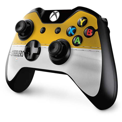 NFL Pittsburgh Steelers White Striped Xbox One Controller Skin