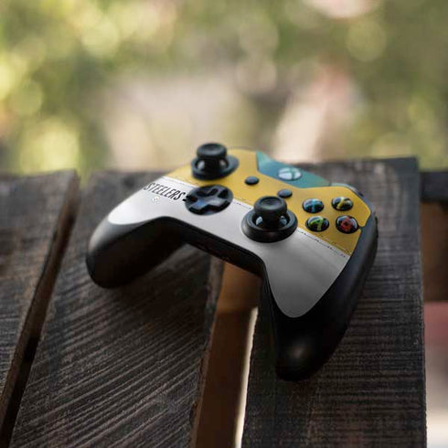NFL Pittsburgh Steelers White Striped Xbox One Controller Skin