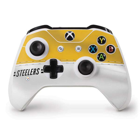 NFL Pittsburgh Steelers White Striped Xbox One S Controller Skin