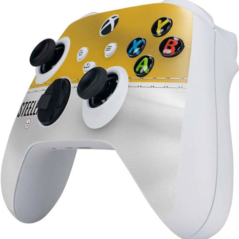 NFL Pittsburgh Steelers White Striped Xbox Series S Controller Skin