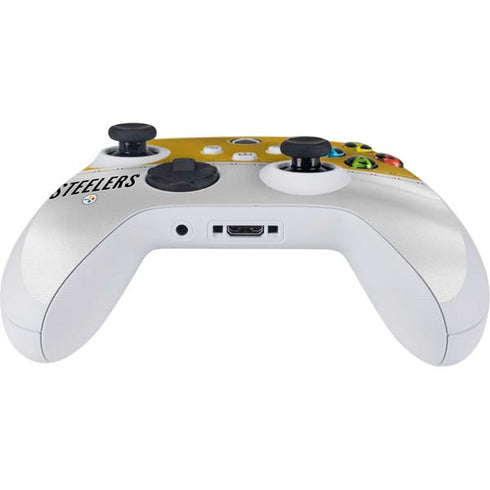 NFL Pittsburgh Steelers White Striped Xbox Series S Controller Skin