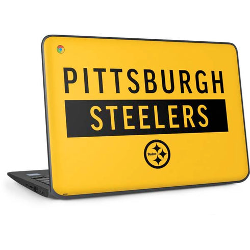 NFL Pittsburgh Steelers Yellow Performance Series HP Chromebook Skin