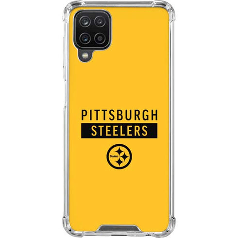 NFL Pittsburgh Steelers Yellow Performance Series Galaxy A12 Clear Case