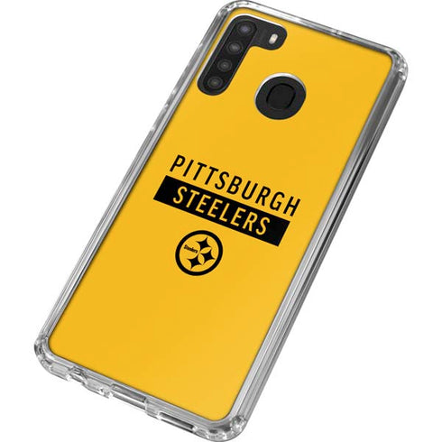 NFL Pittsburgh Steelers Yellow Performance Series Galaxy A21 Clear Case