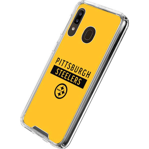 NFL Pittsburgh Steelers Yellow Performance Series Galaxy A30 Clear Case