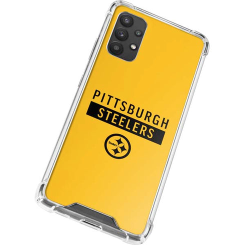 NFL Pittsburgh Steelers Yellow Performance Series Galaxy A32 5G Clear Case