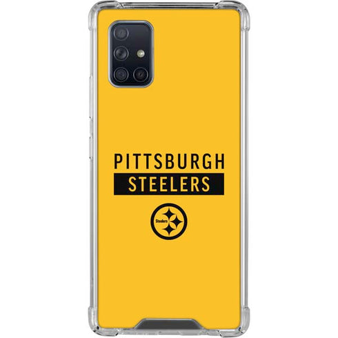 NFL Pittsburgh Steelers Yellow Performance Series Galaxy A71 5G Clear Case