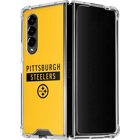 NFL Pittsburgh Steelers Yellow Performance Series Galaxy Z Fold4 5G Clear Case