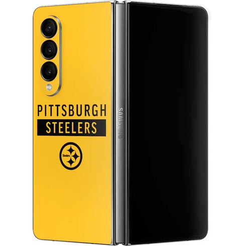 NFL Pittsburgh Steelers Yellow Performance Series Galaxy Z Fold4 5G Skin