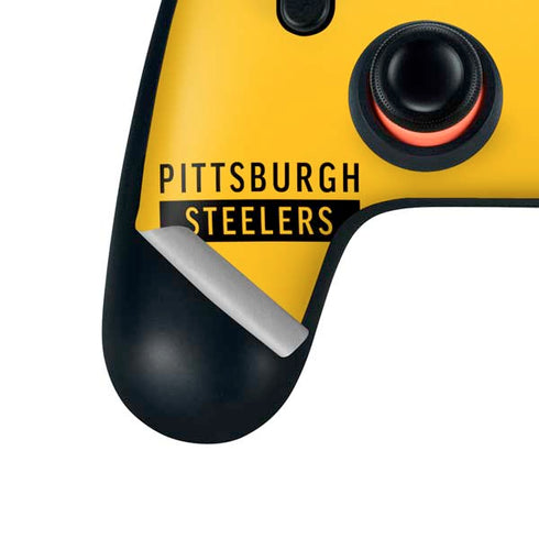 NFL Pittsburgh Steelers Yellow Performance Series Google Stadia Controller Skin